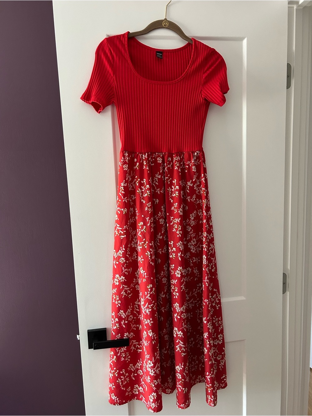 Red XS Maxi Floral Dress Women XS